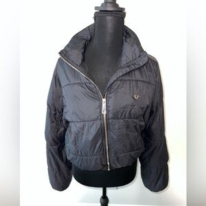 Women’s True Religion Black Puffer Jacket Size XS